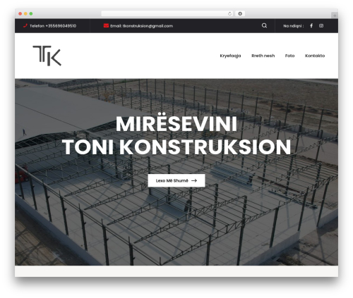 Constech WordPress website theme - tonikonstruksion.al