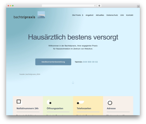 Divi form builder WordPress plugin - bachtelpraxis.ch
