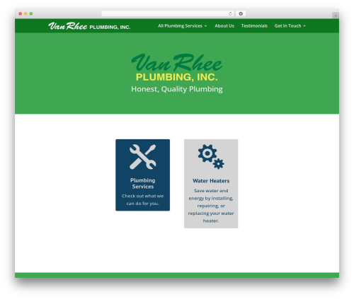 Divi WordPress theme - vanrheeplumbinginc.com