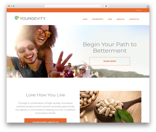 Grecko WordPress theme - youngevityonline.com