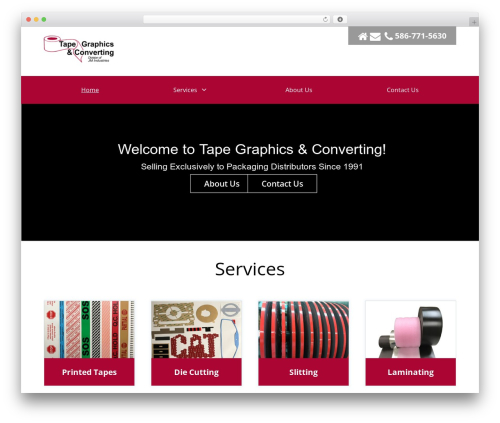 JM Packaging WordPress theme - tapegraph.com