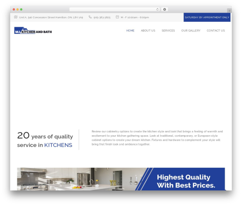 KitGreen theme WordPress - mjkitchenandbath.com