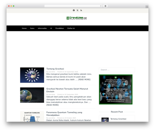 Superfast WordPress theme - gravitime.net