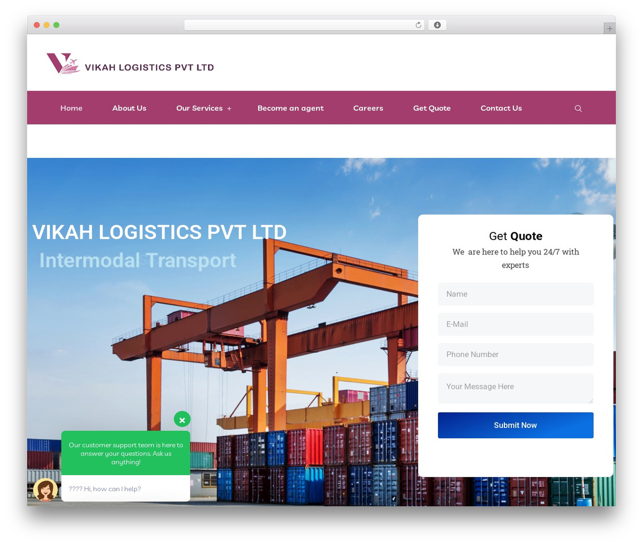 WordPress theme Braintech - vikahlogistics.com