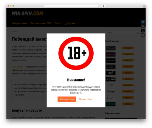 Expert review WordPress plugin - win-spin.com