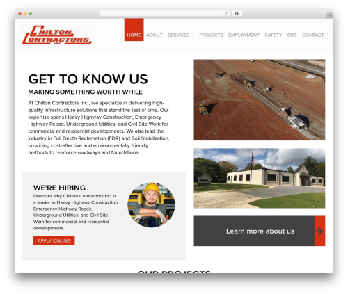 WP theme Create - chiltoncontractors.com