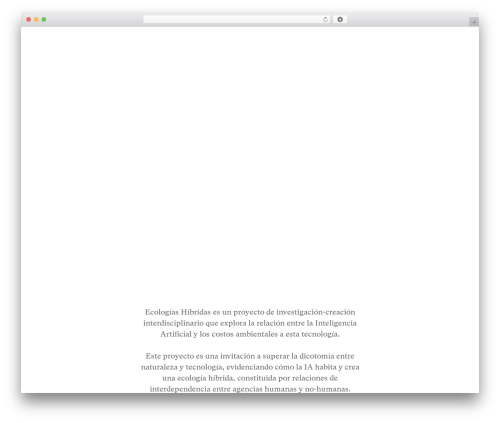 Best WordPress theme Air Theme - ecologiashibridas.cl