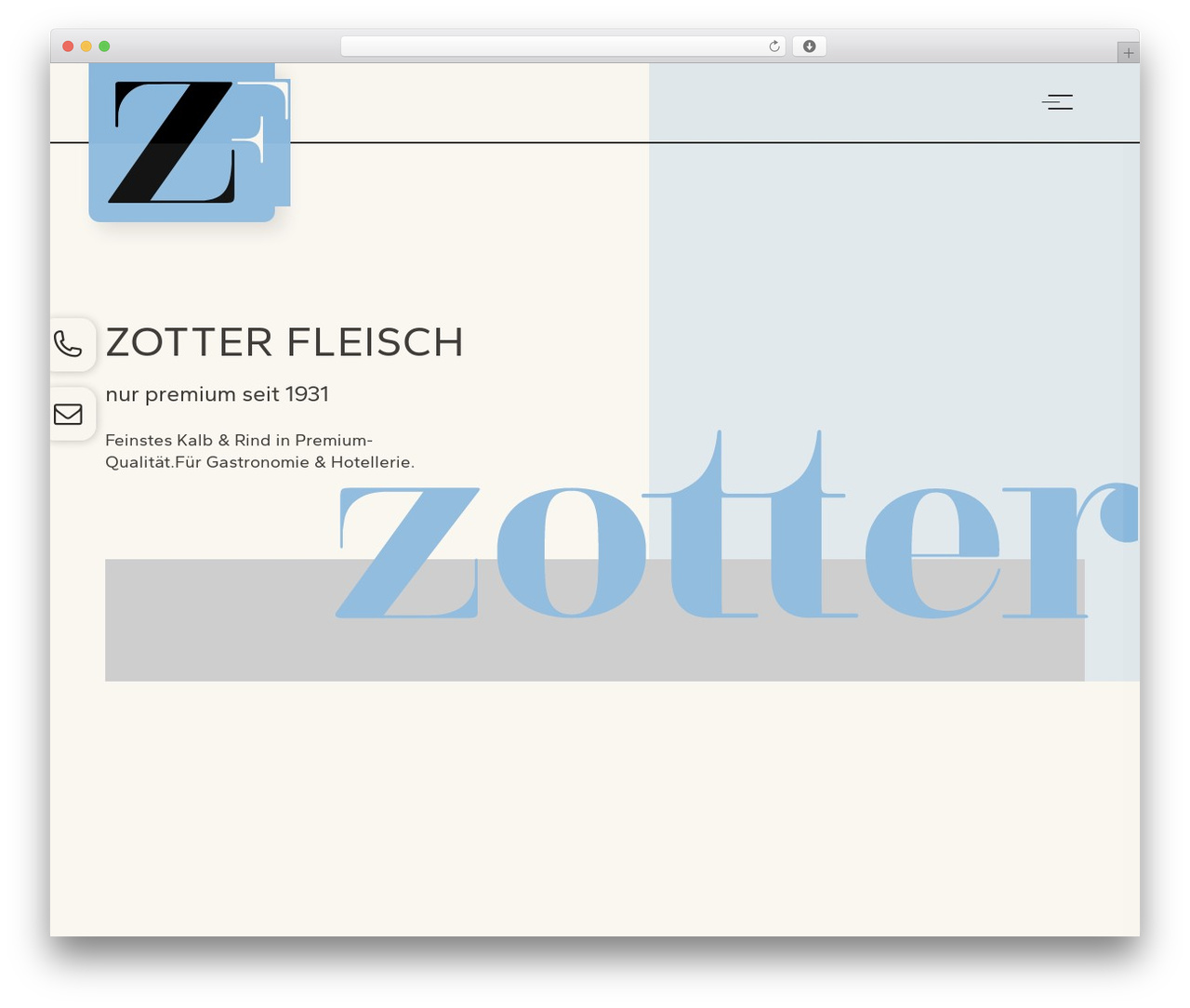 Bootstrap Basic 4 Child ZOTTER best hotel WordPress theme - zotter-fleisch.at