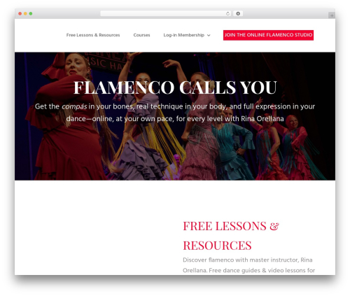 Divi theme WordPress - onlineflamencostudio.com