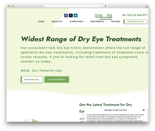 Divi theme WordPress - dryeyesclinic.co.uk