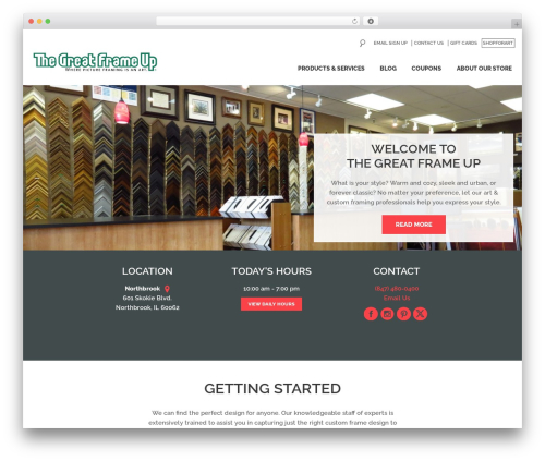 Franchisee theme WordPress - thegreatframeupchicago.com
