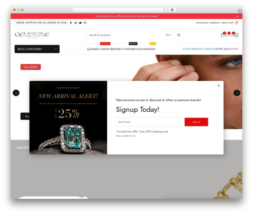 Ninetheme elementor addons WordPress plugin - gemstone.ninetheme.com