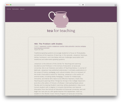 WordPress theme TeaForTeaching - teaforteaching.com