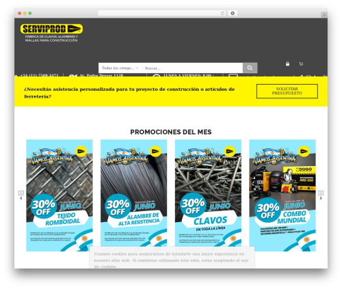WordPress theme Xtocky - serviprod.com.ar