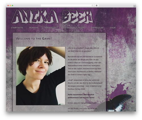 Anika Beer best WordPress theme - anikabeer.de
