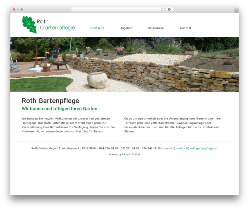 Architect WordPress website template - roth-gartenpflege.ch