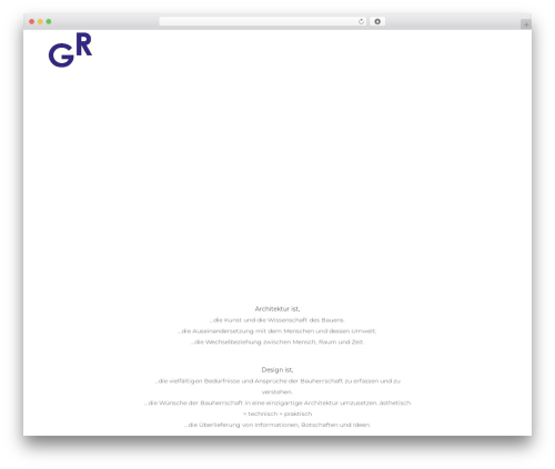 Best WordPress theme Anders - gantenbein.ch