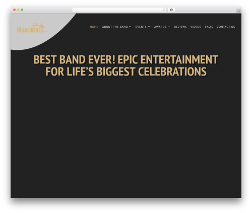 Splide carousel WordPress plugin - theheadlinersband.com