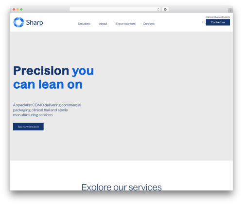 Sharp Services WordPress page theme - sharpservices.com