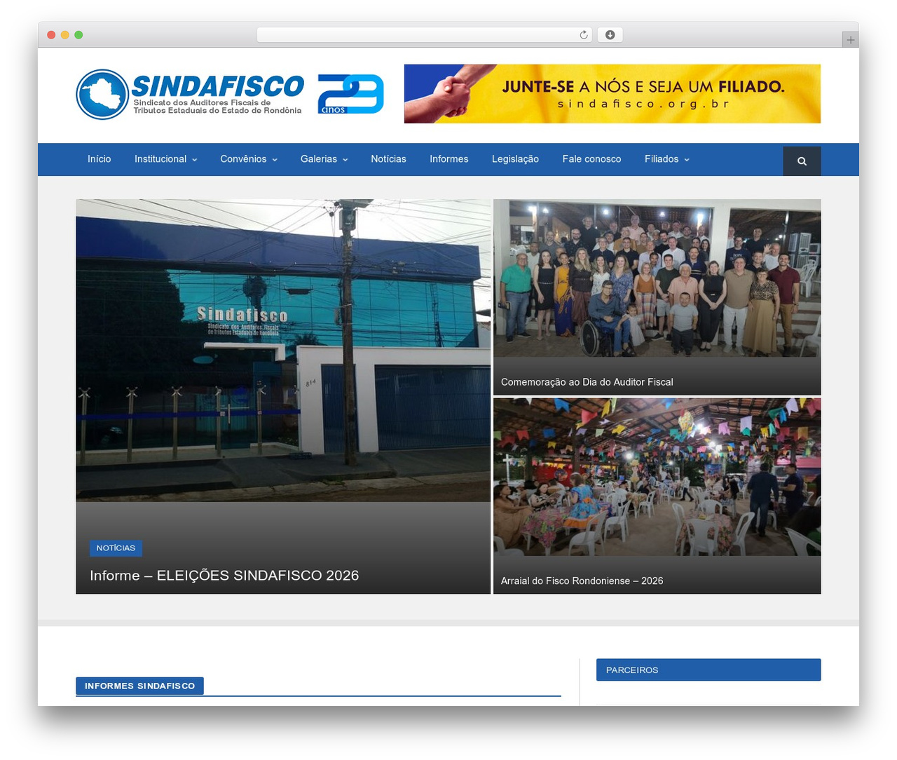 Sindafisco WordPress theme - sindafisco.org.br