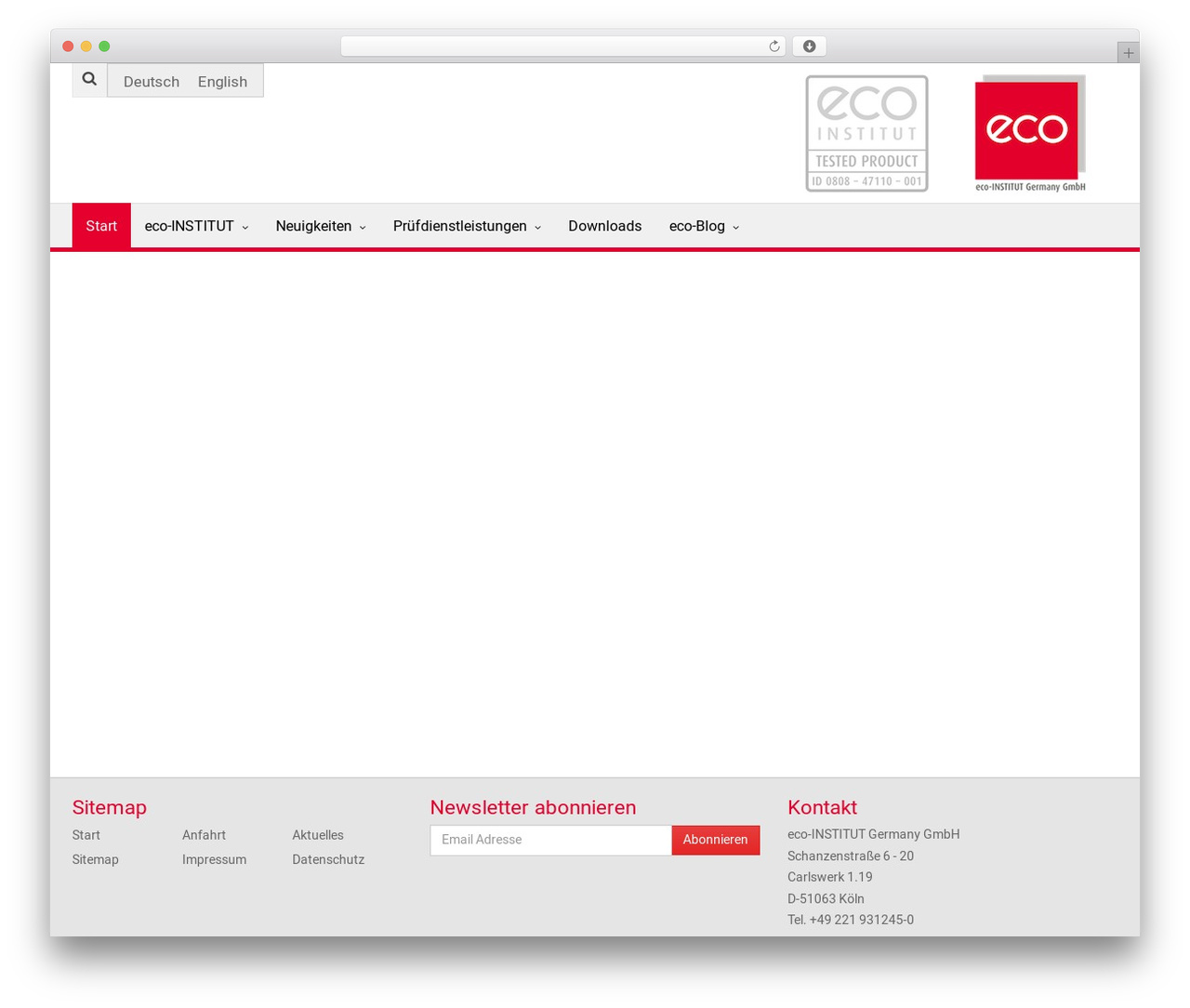 Theme WordPress Artificial Reason - eco-institut.de