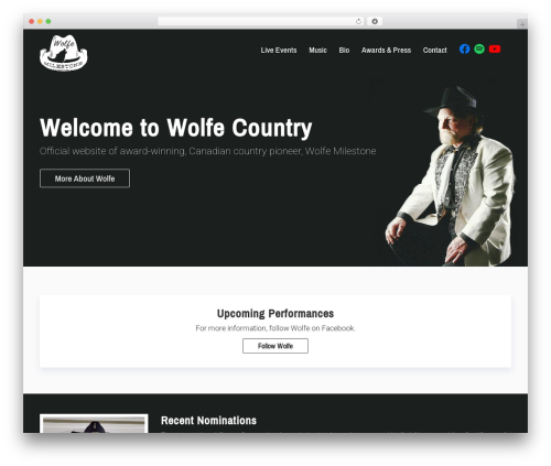 Wolfe WordPress theme - wolfemilestone.com