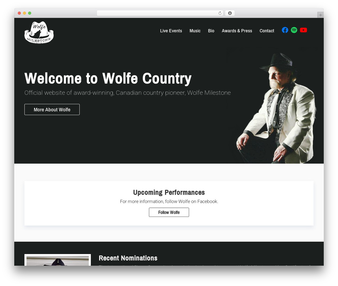 Wolfe WordPress theme - wolfemilestone.com
