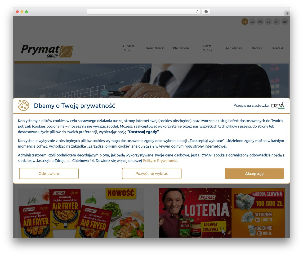 WordPress theme cherry - prymatgroup.pl
