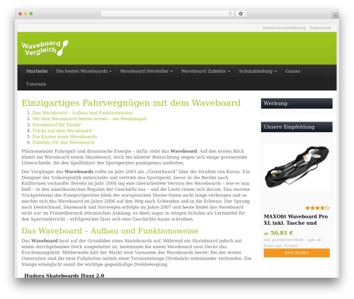 Affiliatetheme amazon WordPress plugin - waveboard-vergleich.de
