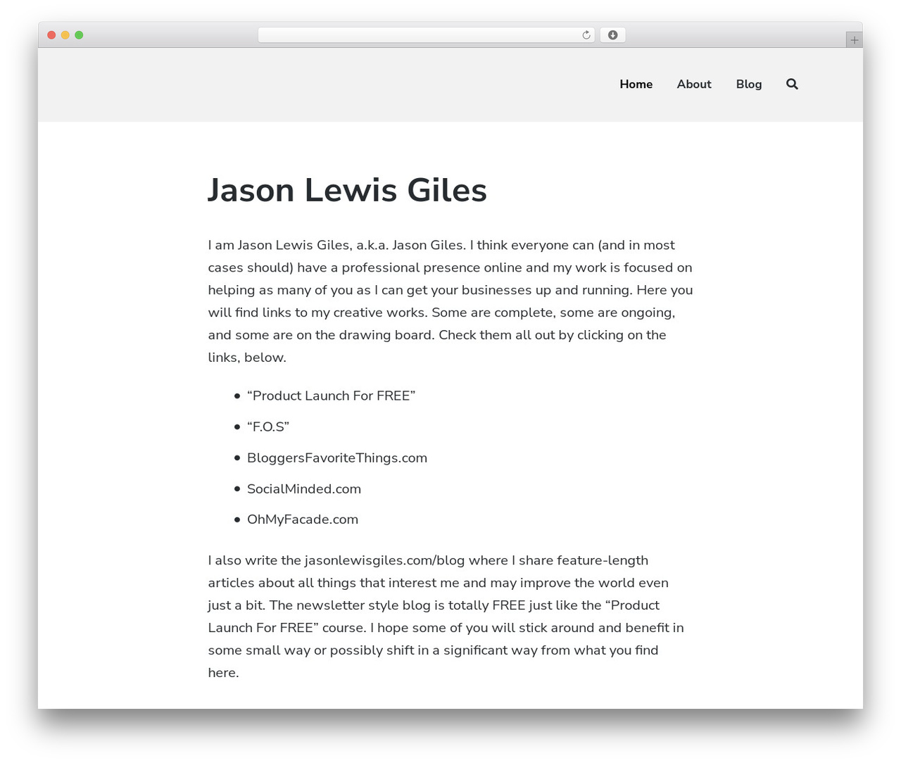 Atomic Blocks WordPress theme - jasonlewisgiles.com