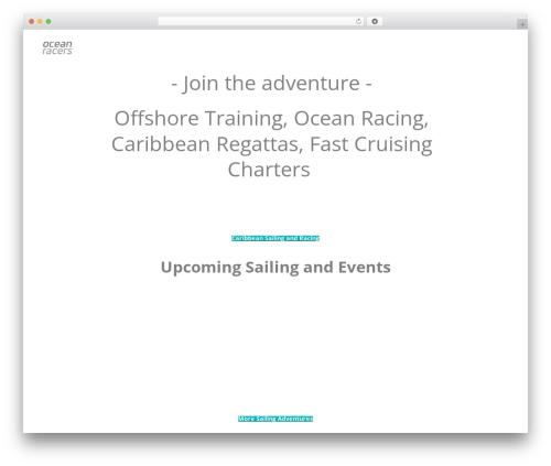 Create WordPress page theme - oceanracers.net
