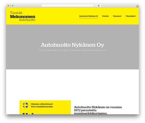 Divi WordPress theme - autohuoltonykanen.fi