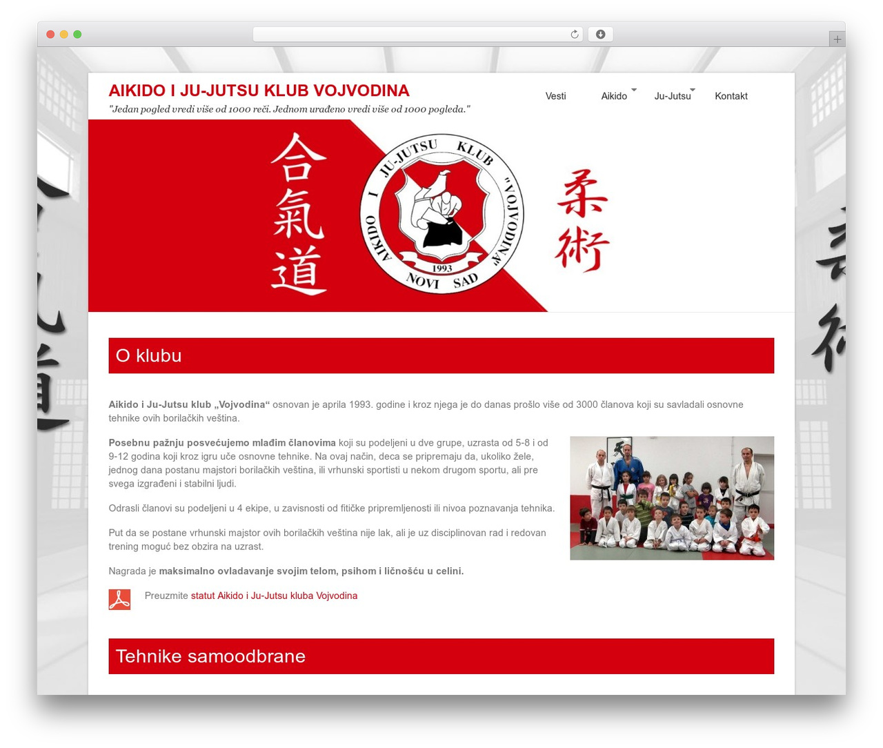Esteem WordPress theme - aikidovojvodina.rs Esteem WordPress theme - aikidovojvodina.rs