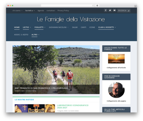 Extra WordPress theme - famigliedellavisitazione.it