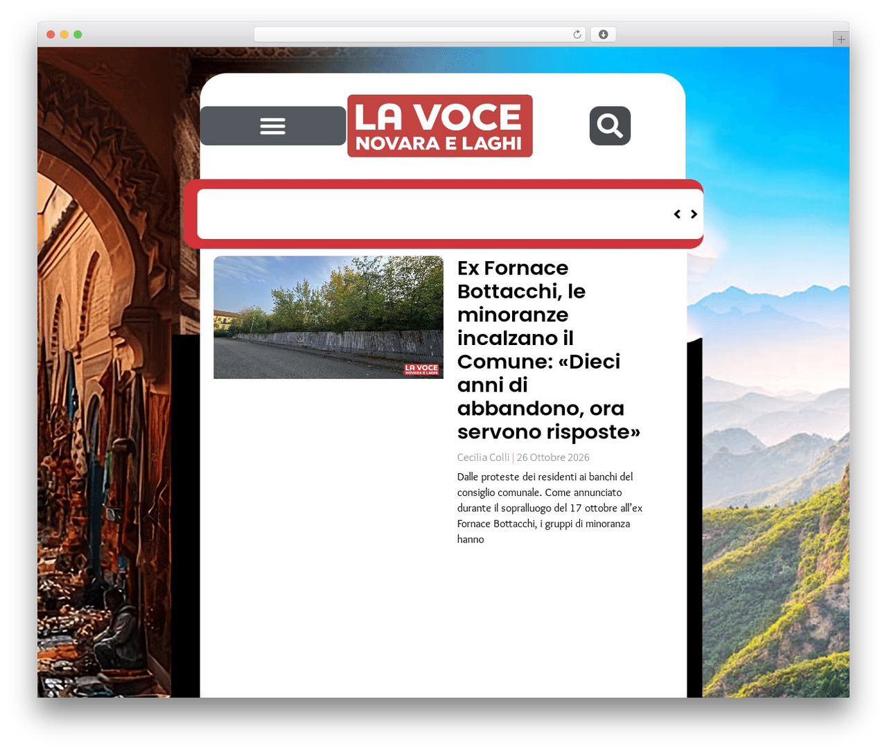 Hello Elementor WordPress theme - lavocedinovara.com
