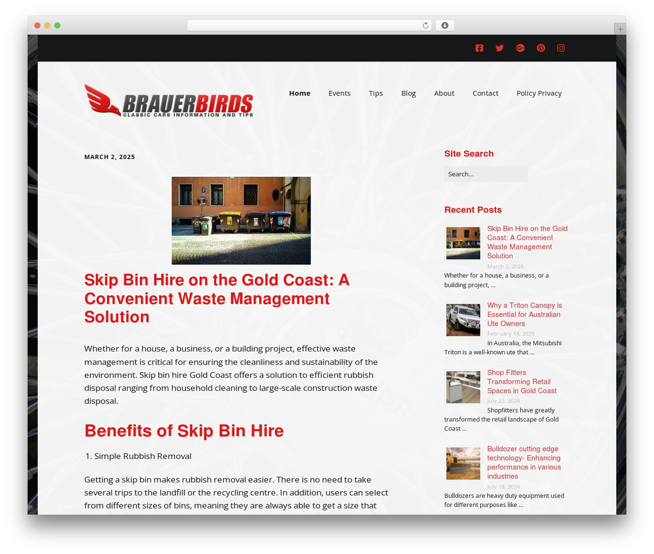 Make WordPress theme - brauerbirds.com.au Make WordPress theme - brauerbirds.com.au