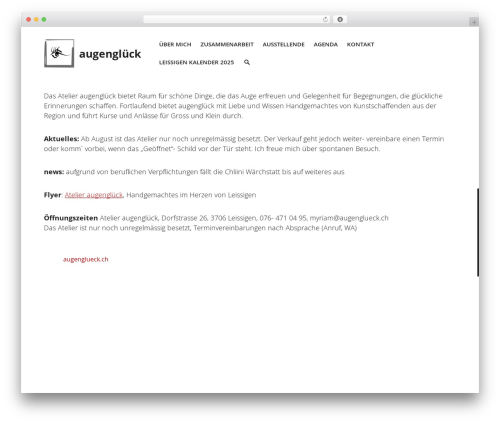Theme WordPress Genius - augenglueck.ch