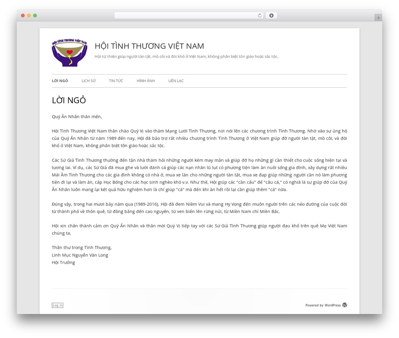 Tiny Forge WordPress website theme - tinhthuongngoiloi.org
