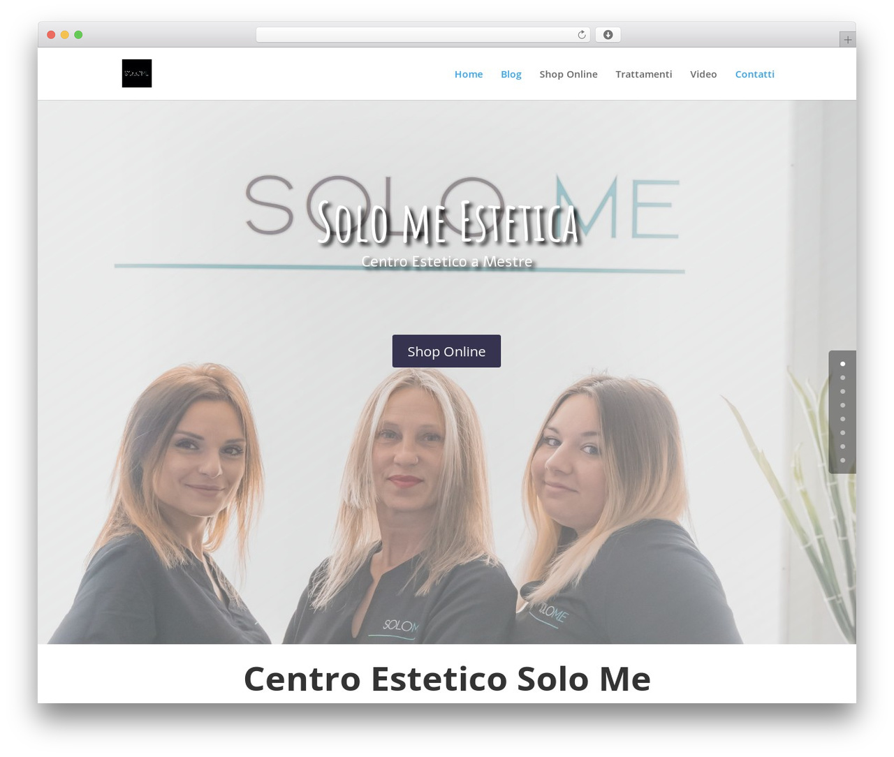 WordPress theme Divi - esteticasolome.it
