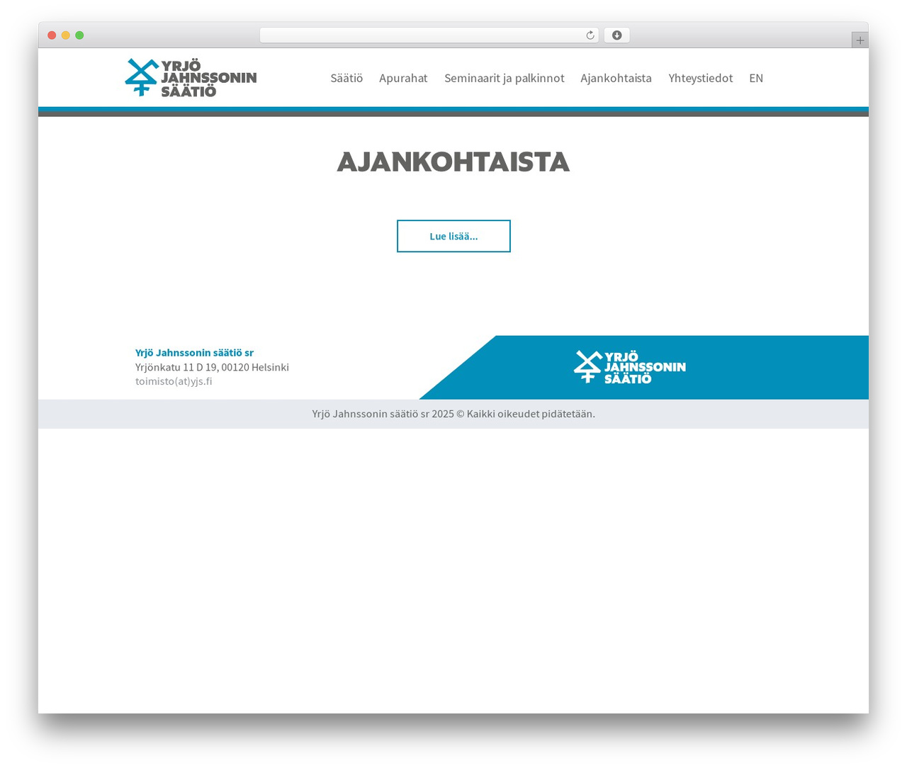 WordPress theme Wegener - yjs.fi