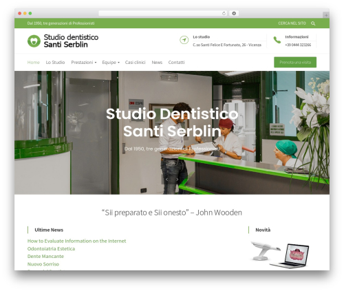Fintech premium WordPress theme - studiodentisticosantiserblin.com