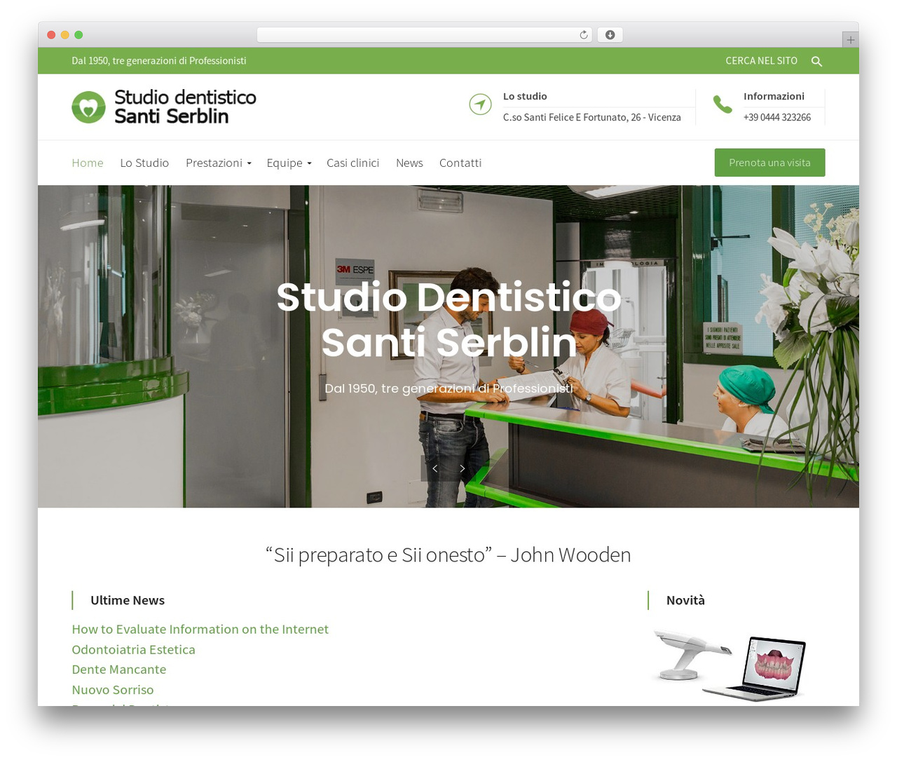 Fintech premium WordPress theme - studiodentisticosantiserblin.com