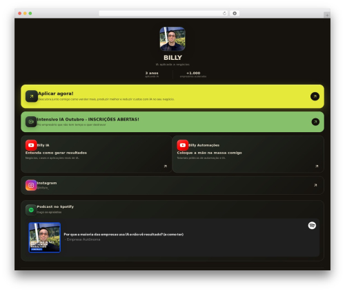 Hello Elementor WordPress theme - billyia.com