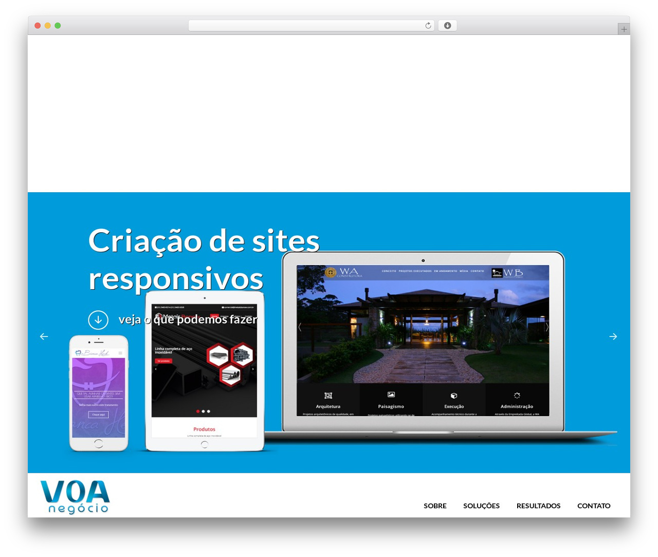 OneEngine top WordPress theme - voanegocio.com/site