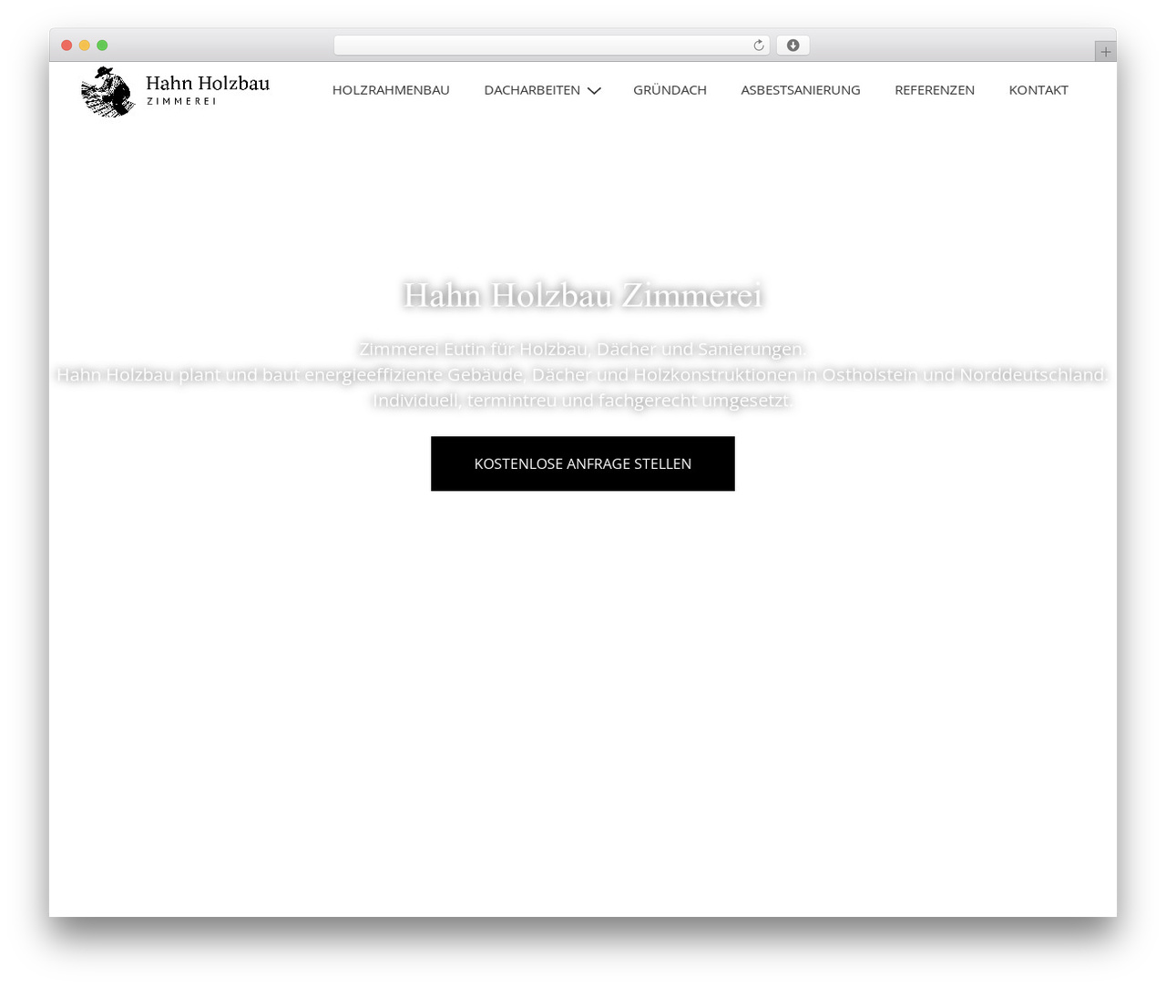 Responsive WordPress theme - hahn-holzbau.de