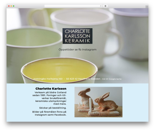 Theme WordPress simpler - charlottekarlssonkeramik.com