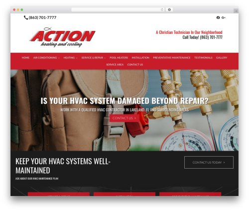 WordPress theme Beacon Theme - actionheatingandcoolinginc.com