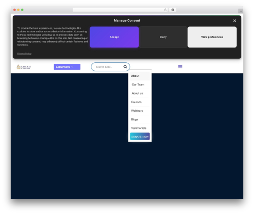 WordPress theme Divi - www.albalaghacademy.org