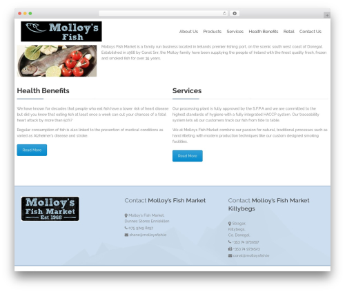 Aaika theme WordPress - molloysfish.ie