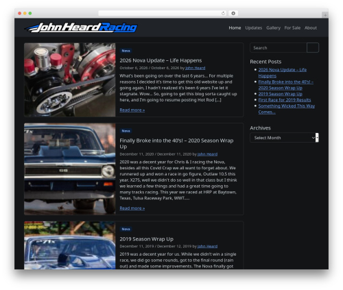 BootScore WordPress theme design - johnheard.com